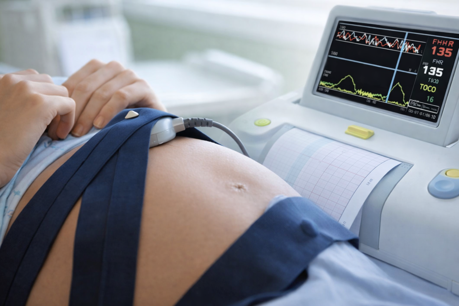 Obstetricia monitoreo fetal con lectura