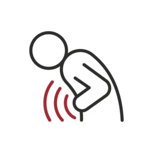 abdominal pain icon linear vector 600nw 2639478581
